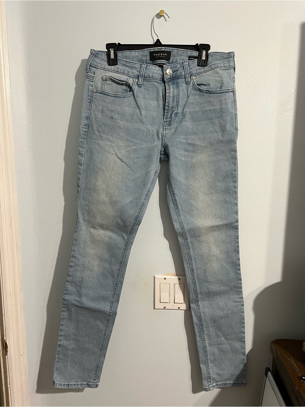 PACSUN active stretch Light Wash Skinny Jeans